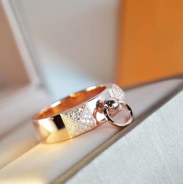 

luxury wedding engagement for women ring 925 silver studded rose gold cdc ring designer jewelry gift