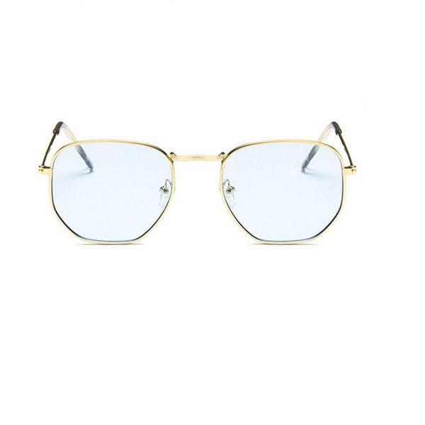 

golden frame transparent sunglasses women fashion designer retro sun glasses girls vintage glasses eyeglasses eyewear, White;black