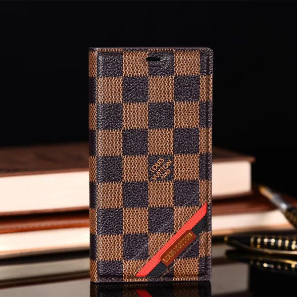 

Luxury Brand Designer Leather Wallet Phone Case for iPhone X XR Xs max 6 7 7plus 8 8Plus Top Quality Square Phone Case Card Holder Cover