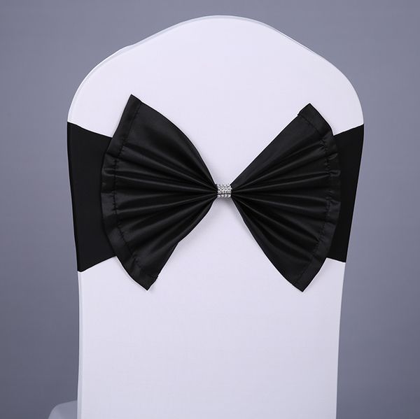 

organza chair covers sashes band wedding bow tie backs bowknot spandex chairs sash buckles cover back hostel trim dhl