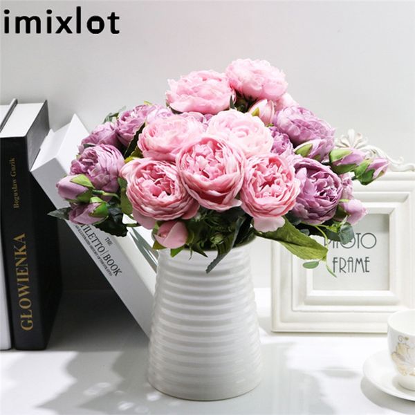 

imixlot 5 heads feilipos rose artificial bouquet home weeding decoration flowers fake rose flowers