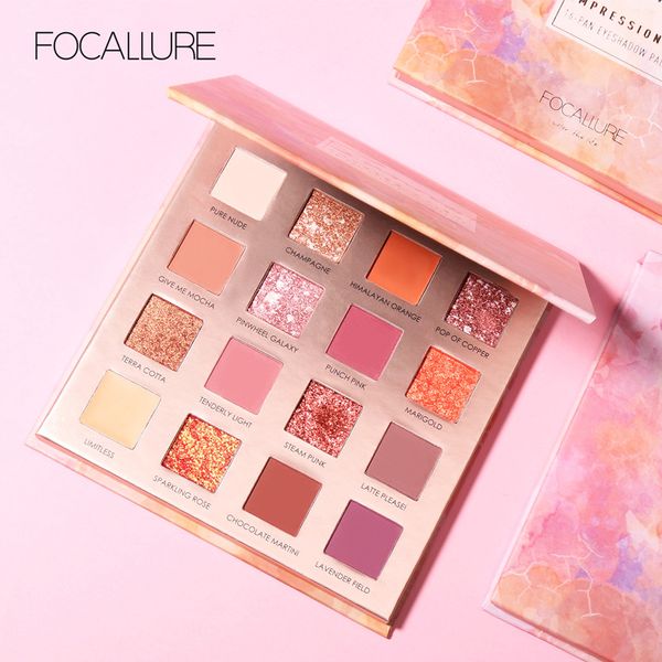 

focallure new sunrise eye shadow palette glitter matte pigment eyeshadow loose powder luxury quality