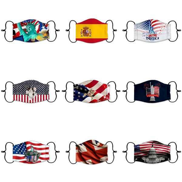 

camo anti dust face mouth er pm2.5 mask dustproof anti-l washable reusable ice silk designer masks rra3050 #706