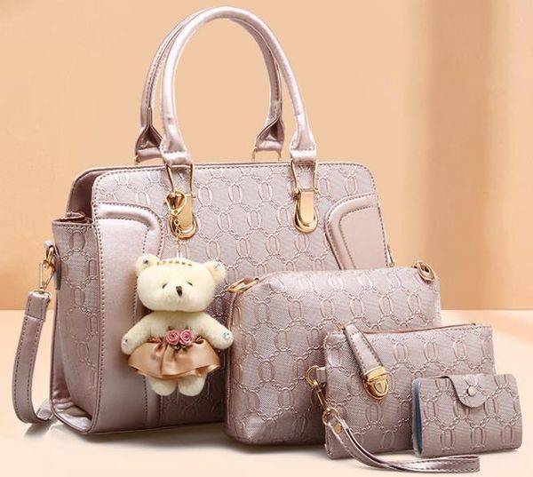 

2020 designer handbags new women's fashion luxury diagonal cross-portable child and mother bag designer four-piece bag pendant