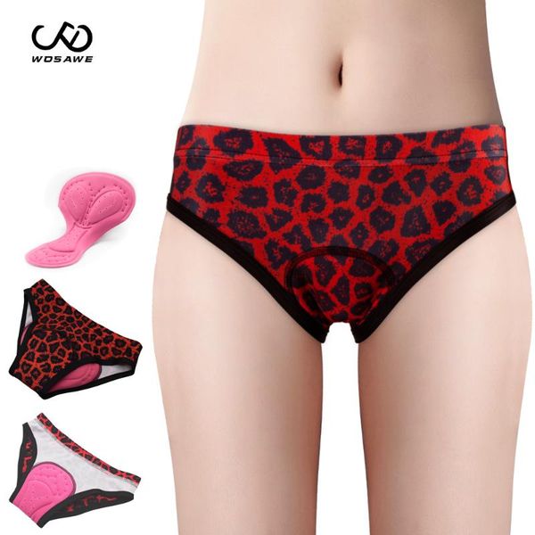 

cycling shorts underwear sports pattern compression tights bicycle gel women mtb riding bike underpants, Black