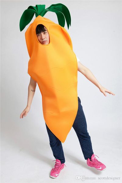 

carrot cosplay stage vegetables cute theme custume funny clothing halloween cos fruit spoof theme costume, Black;red