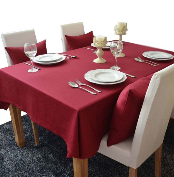 

yo hoom kitchen cotton tablecloth tablecover coffee table cloth table cover simple red color optional