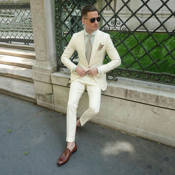 

нежные цвета слоновой кости мужские костюмы для венчания жениха смокинги 2piece groomsmen outfit slim fit terno шафером мужчина для блэйзерс, Black;gray