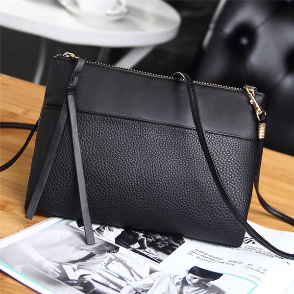 

all-purpos small square crossbody bags for women retro messenger bag pure black shoulder bag female handbag