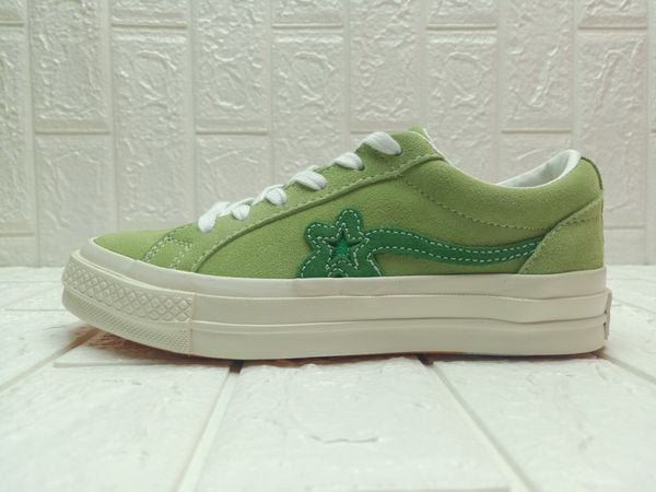 

2 laces+dust bag) men ttc creator one star ox golf le fleur canvas shoes womens casual low jelly sneakers green yellow designer trainers, Black