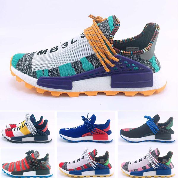 

pharrell williams human race holi mc solar pack sneaker men s & women s lover running sport shoes size36-47
