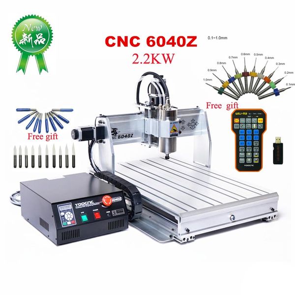 

6040z с чпу гравировальный станок 2200w для пвх abs pcb вуд алюминий работы