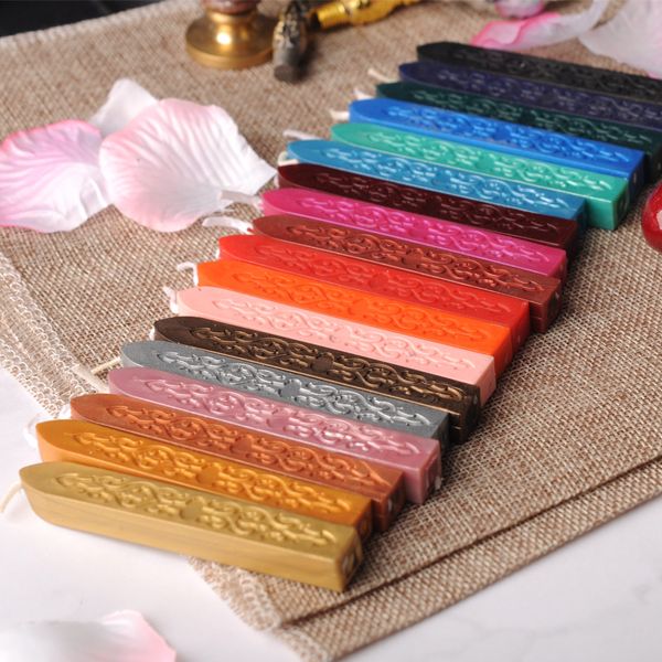 

15 colors colorful retro wax set fire paint seal accessories diy paper envelope decoration delicate stamp for wedding invitation