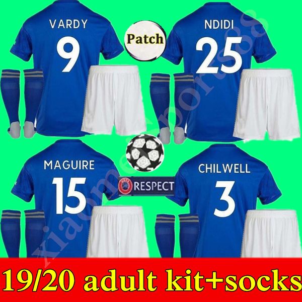 

kit 2019 2020 leicester soccer jersey 19 20 city vardy iheanacho maddison gray morgan maguire home men football shirts, Black