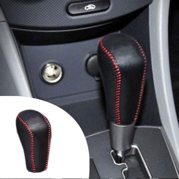 

for verna 2010-2014 at 1pc pu leather hand brake shift knob cover gear case car interior decor shift knob shell