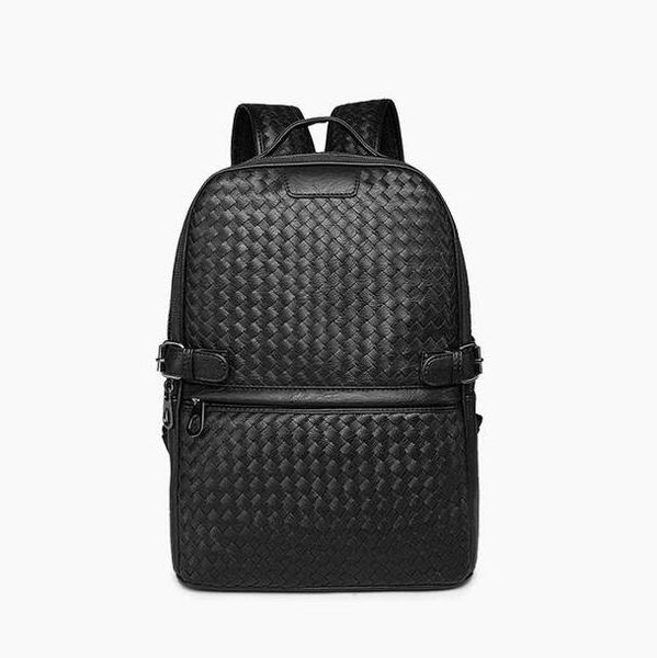 

origi wind leisure knitting factory wholesale brand mens bags college backpack traveling fashion retro contracted brand leather woven men ba