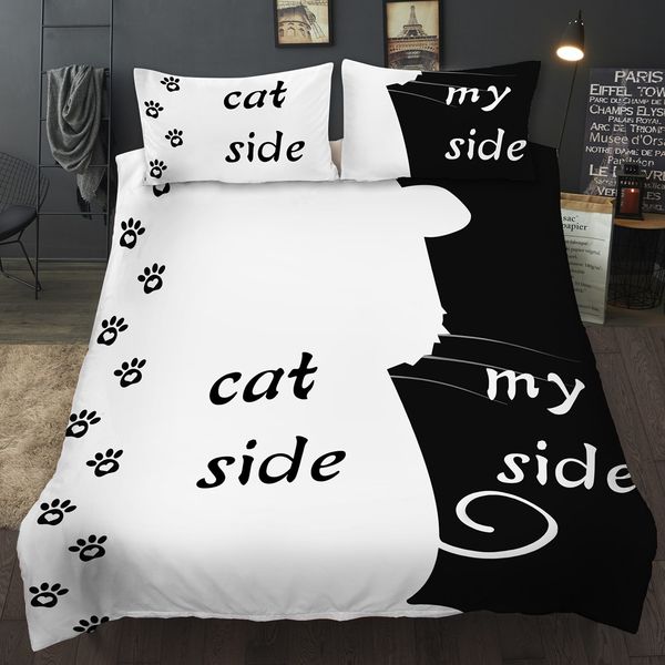 Cat Paw Printed Bedding Set For Cat Lovers 3d Printed Duvet Cover