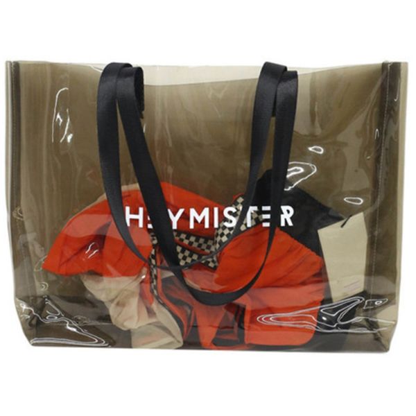 

transparent pvc handbag beach shoulder bag women new trend tote jelly color plastic clear bag large capacity
