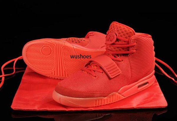 

with box) famous brand fashion kanye west ii 2 men's basketball shoes outdoor sport footwear sneakers casual comfortable, Black