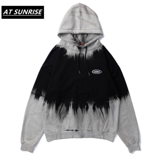 

tie dyed vintage style hoodie sweatshirt mens hip hop harajuku pullover hoodies streetwear casual fashion clothes hipster, Black