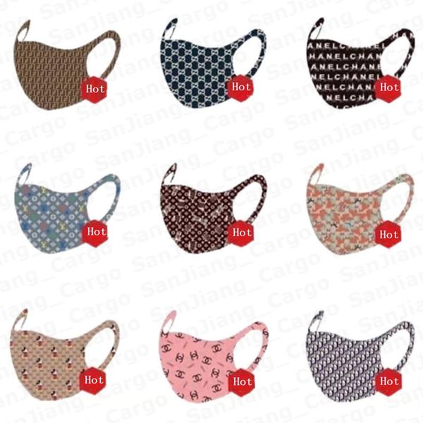 

Весна Лето Дизайн Маски для лица Luxury Письма Sunproof пыл Велоспорт Спорт Mouth Обложка дышащих Маски моющийся Мужчины Женщина E4301