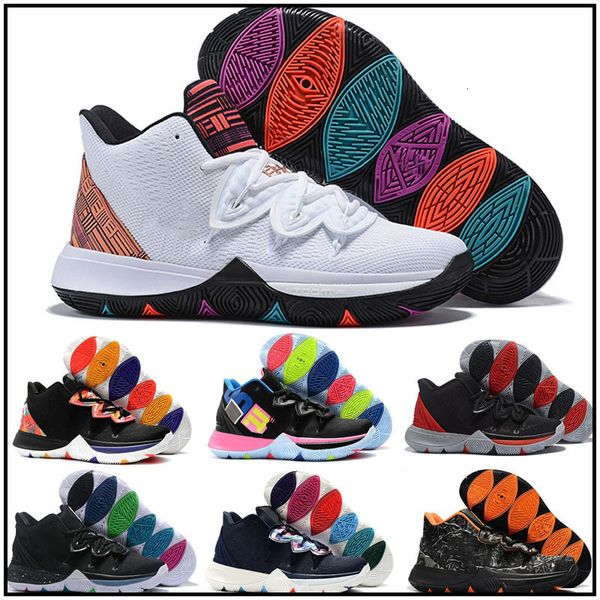 

2020 kyrie men 5 kids basketball shoes for sale 5s sneakers sports mens shoe wolf grey team red outdoor trainers basketball shoes, Black