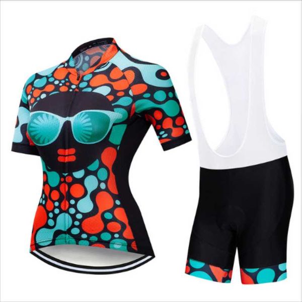 

vendull new women cycling clothing 2020 race cycling clothes sets/printing short sleeve summer mtb bike bicycle jersey set, Black;red