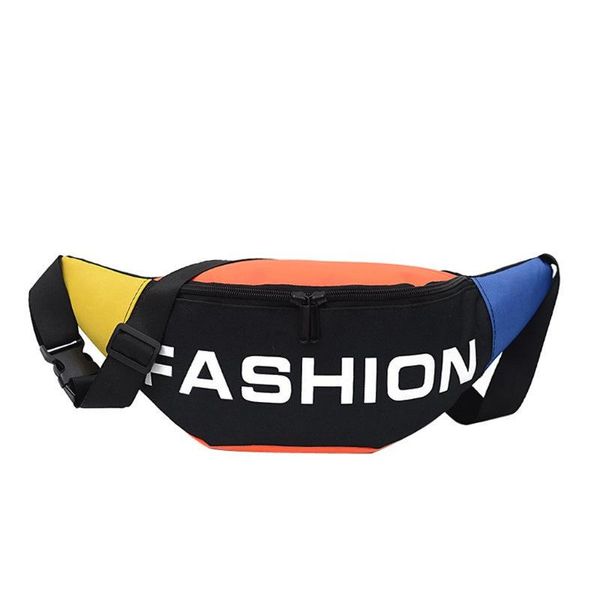 

mens womens waist pack belt travel bag fashion double zipper bags nylon shoulder bags