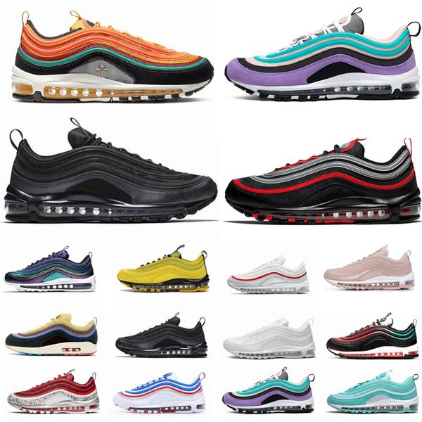 

97 97s Men Running Shoes Balck Metallic Gold South Beach PRM Yellow Triple White 97s Designer Women Sports Sneakers US 5.5-11