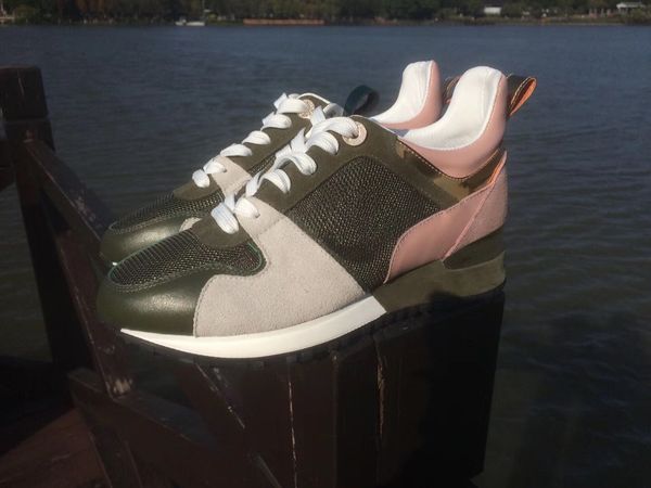 

fashion luxury leather casual shoes women designer sneakers men shoes real hococal leather fashion mixed color with box size 35-45, Black