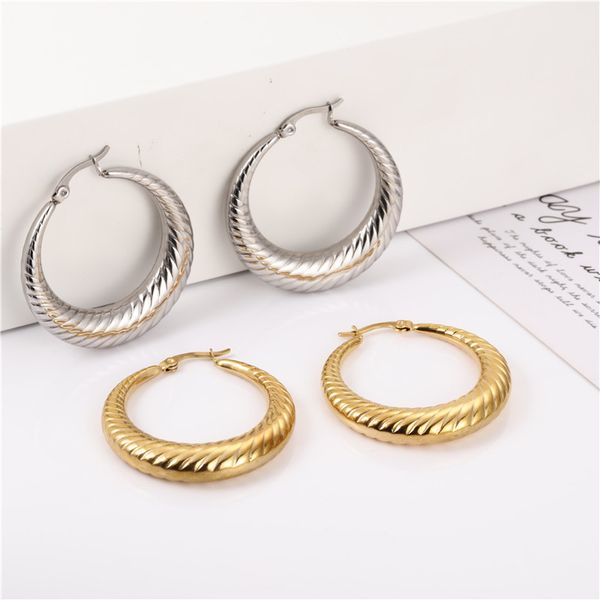 

oufei small hoop earrings for women stainless steel earrings for women korean 2020 fashion jewelry accessories, Golden;silver