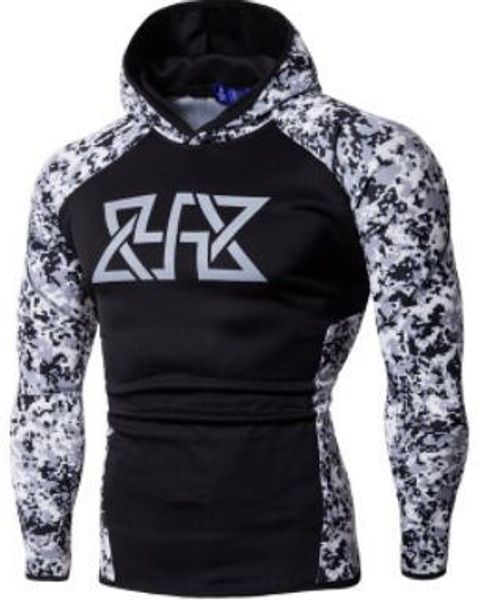 

19ss mens gym fitness designer hoodies sports camouflage hooded athletic sweatshirts casual, White;black