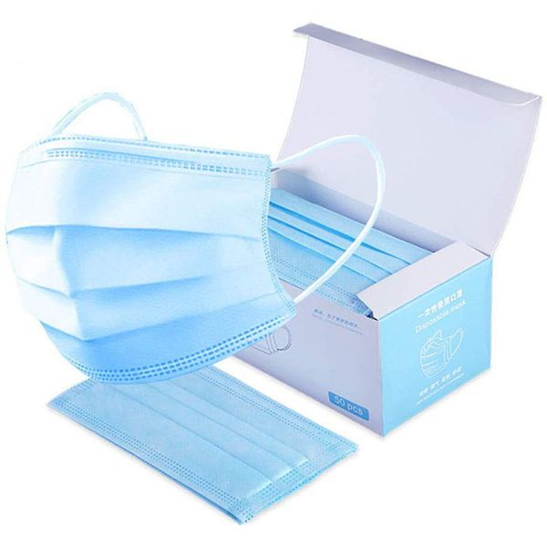 

anti-dust dustproof disposable masks earloop face mouth masks facial protective cover masks 3 layers