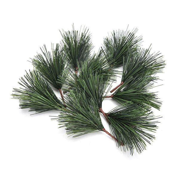 

new arrival 10 pcs/lot artificial pine needles xmas tree decor needle mixed branchs christmas ornament supplies