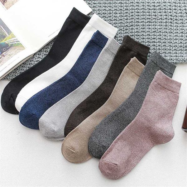 

1 pair 2020 men's cotton socks new styles black business men socks breathable autumn winter for male