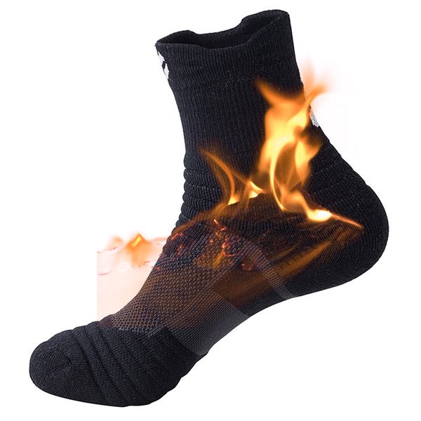 

running socks sports football basketball cycling men women anti slip breathable moisture thick wicking black seamless athletic