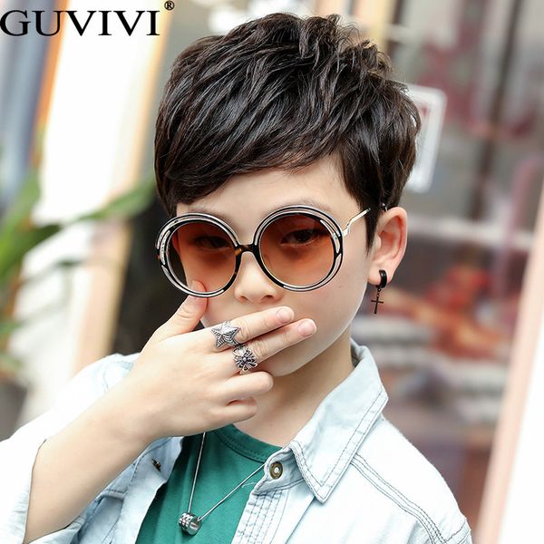 

steampunk round kids sunglasses boys girls gradient vintage children sunglasses punk sun glasses oculos feminino eyewear uv400, White;black