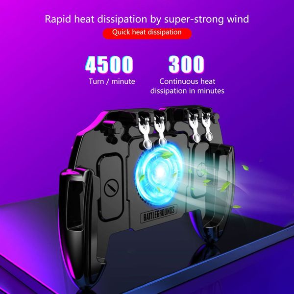 

m11 шесть пальцев pubg mobile game controller gamepad trigger aim кнопка l1 r1 джойстик с cooler вентилятор охлаждения