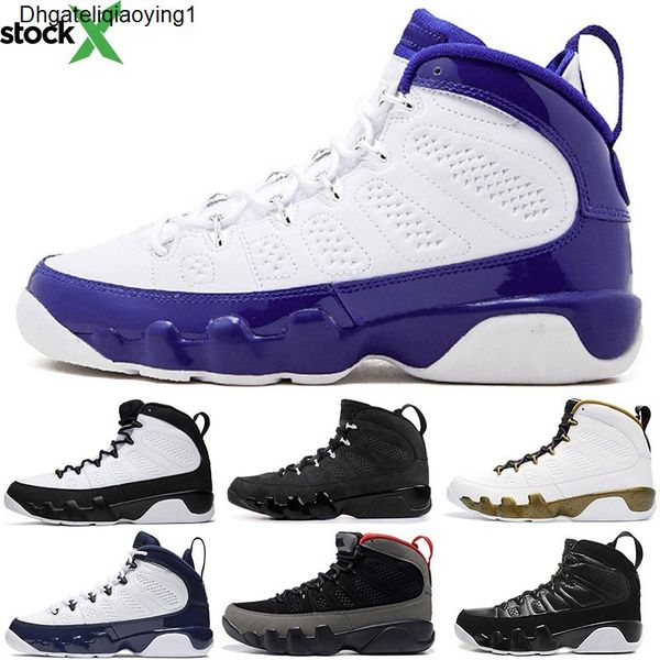 

2020 basketball shoes 9 9s dream it do it unc anthracite city of flight la bred space jam mens trainer sporta sneakers 7-13, Black