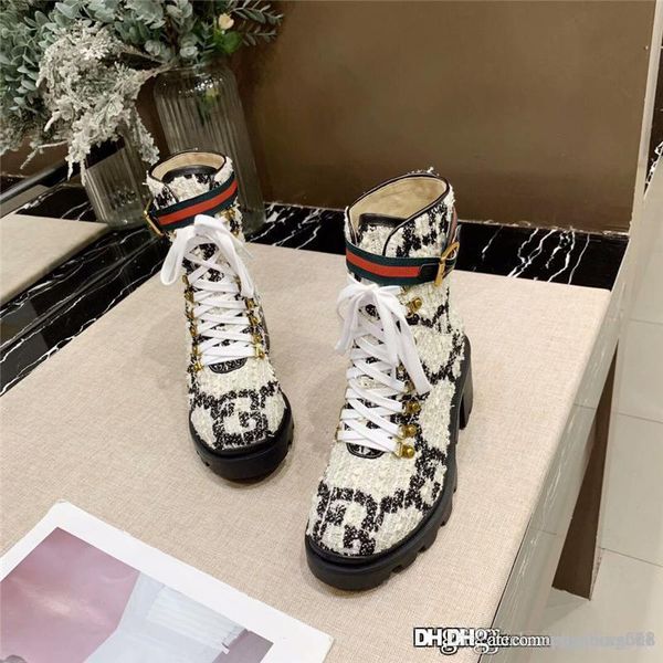 

designer shoes luxury boots tweed ankle boot designer fashion luxury youth women superstar boots shoes casual shoes designer slides sh, Black