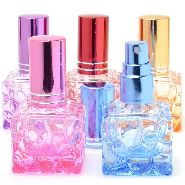 Großhandel heiße 7 ml Mode tragbare Sprühflasche Parfümzerstäuber Glas Parfümbehälter leere Kosmetikflaschen Reisen