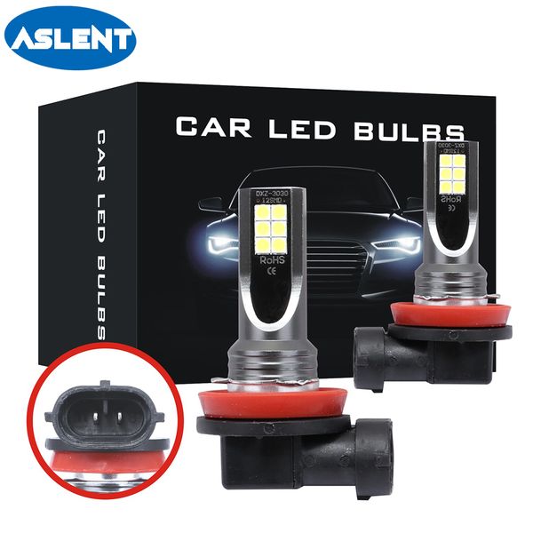 

aslent 1600lm h11 h8 h1 h3 h7 h4 led car lights driving lamp bulb 9005 9006 white daytime running lights drl fog light 6500k 12v