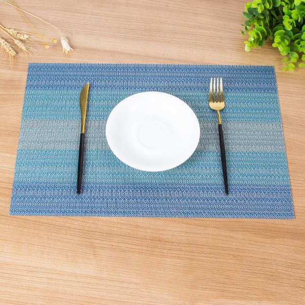 

6pc home dining mat insulation washable family features western mat table insulation gradient encryption table placemat6.25