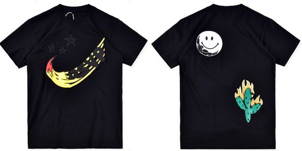 

luxury summer mens quality designer t shirt fashion new men short sleeve mens print tees size s-xl, White;black
