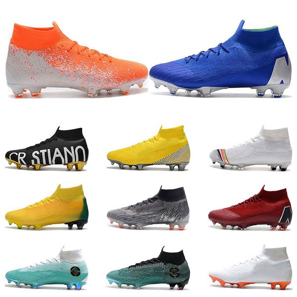 

Mercurial Superfly 6 VI 360 Elite SE SG FG KJ 6 XII 12 CR7 Stiano Neymar CR Mens Boys Высокие футбольные бутсы Футбольн