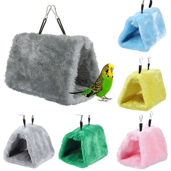 

подогреть bird гамак мягкие плюшевые руно pet parrot гамак bird висячие bed дом плюшевые зима теплая клетка гнездо палатка