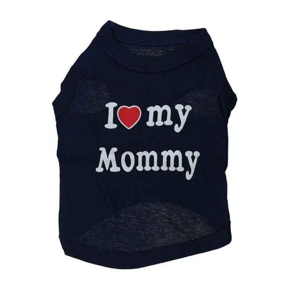 

selling summer dog vest shirt clothes coat pet cat puppy 100%cotton vests i love my daddy mommy clothing for dogs costumes