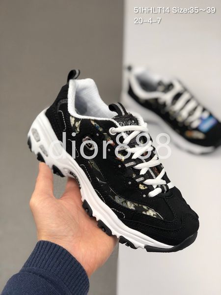 

2020 skechers luxury designer skye women's shoes new sports platform panda shoes fashion low shoes insole, Black