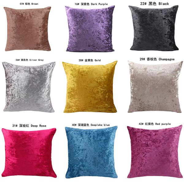 

ice silver velvet pillow solid colorr luxury pillowcase cushion home decor for living room sofa custom throw pillow 40/45/50/60