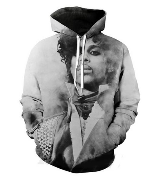 

new fashion cool sweatshirt hoodies 3d print mens womens casual prince rogers nelson style streetwear clothes rl0237, Black